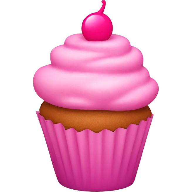 Pink cupcake emoji