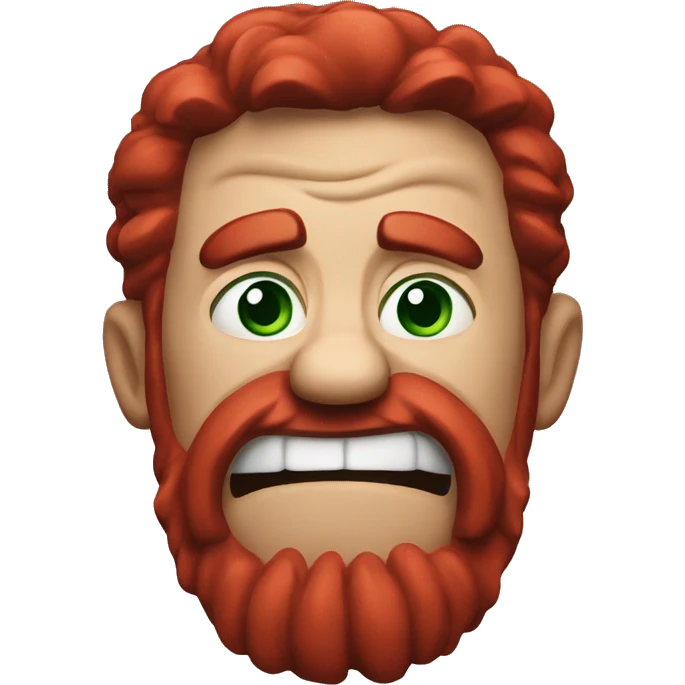 red irish angry man  emoji