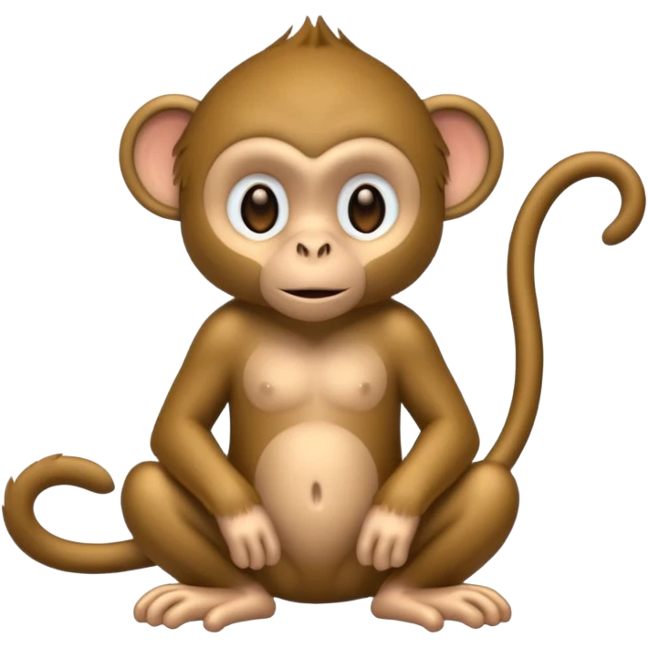 Monkey with metal spine emoji