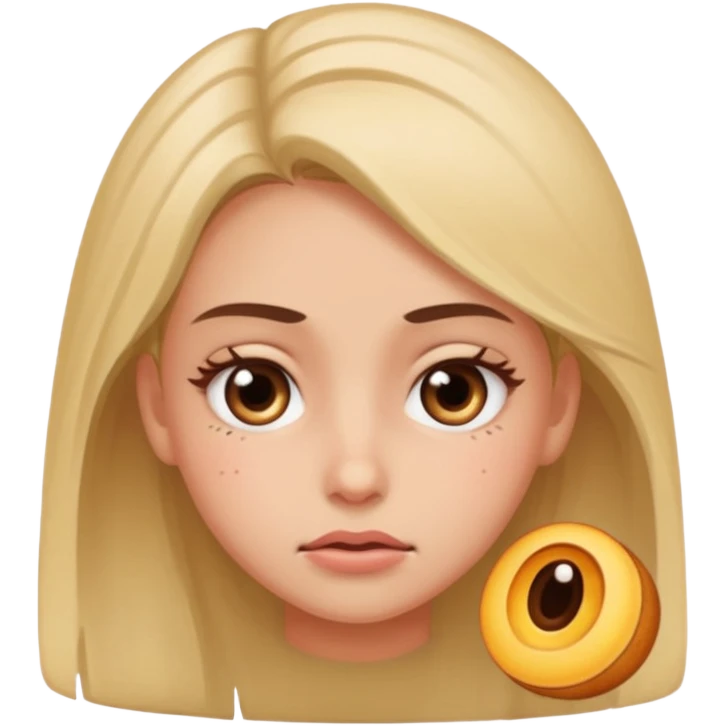 A girl rolling her eyes emoji