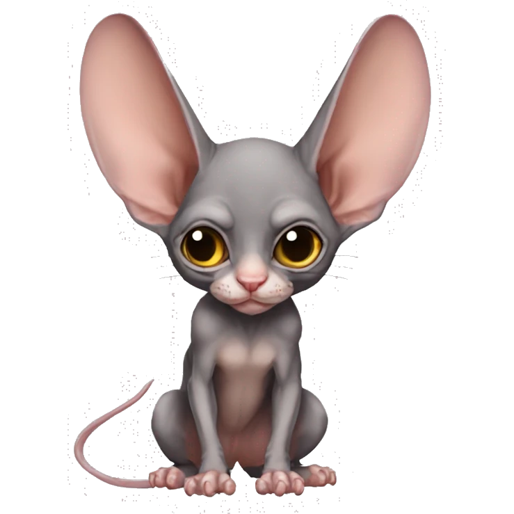 Cool Bat-Sphynx-Rat-Mouse-Rodent-Hybrid full body emoji