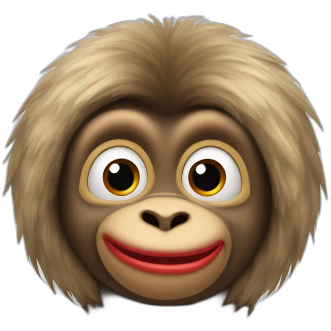 red lipstick monkey emoji