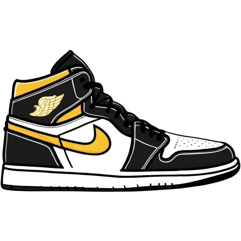 black and gold Jordan 1 sneaker emoji