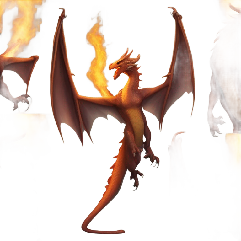 Female fire breathing dragon emoji