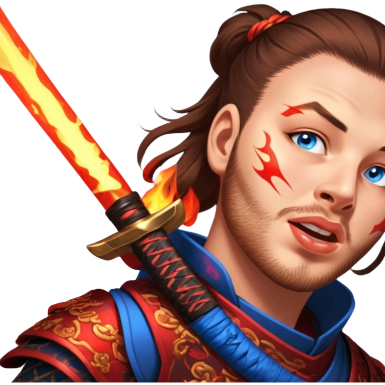 Fire-Wielding Samurai emoji