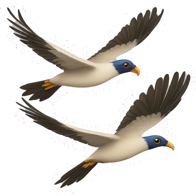 dos pájaros volando emoji