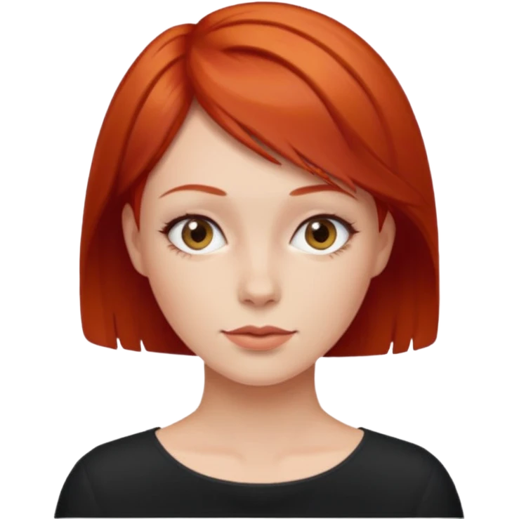women with very short red hair emoji