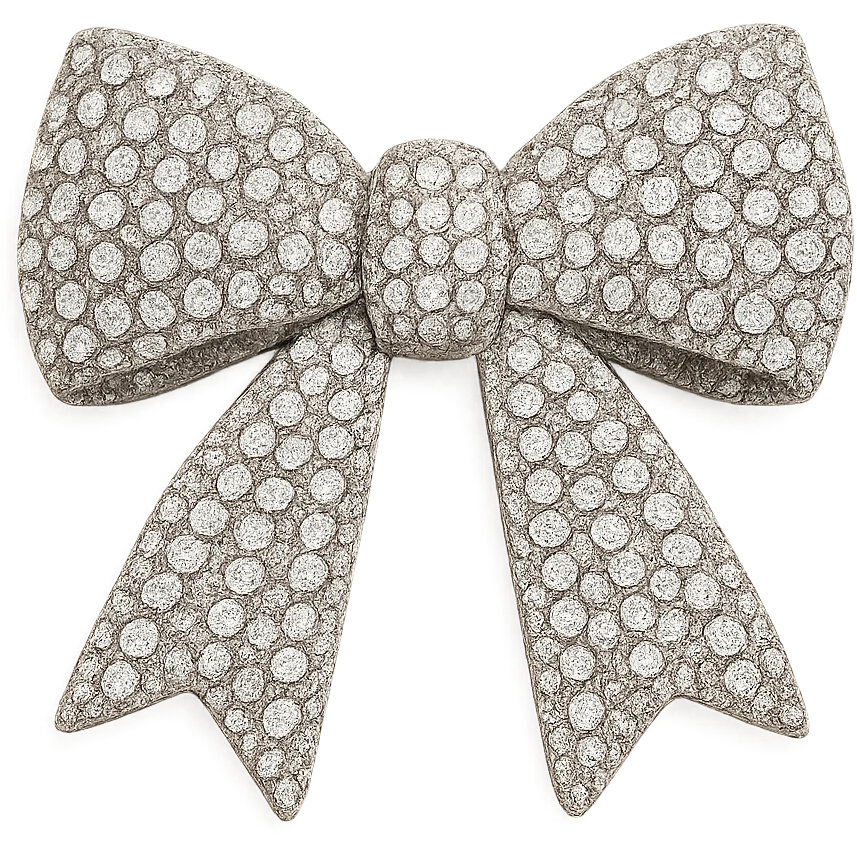 Rhinestone bow , remove background emoji