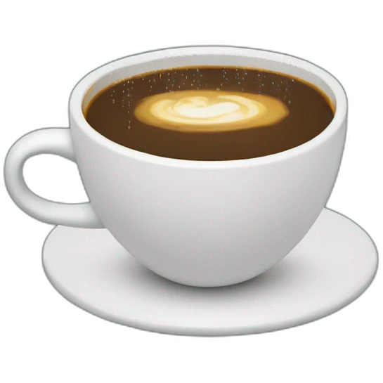 Raining weather with coffee emoji