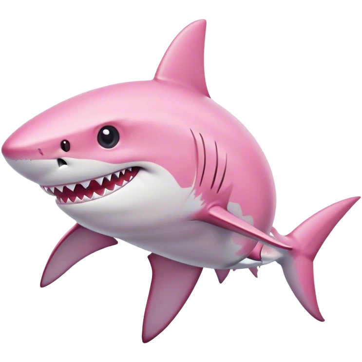 Shark with a pink shirt and bow emoji