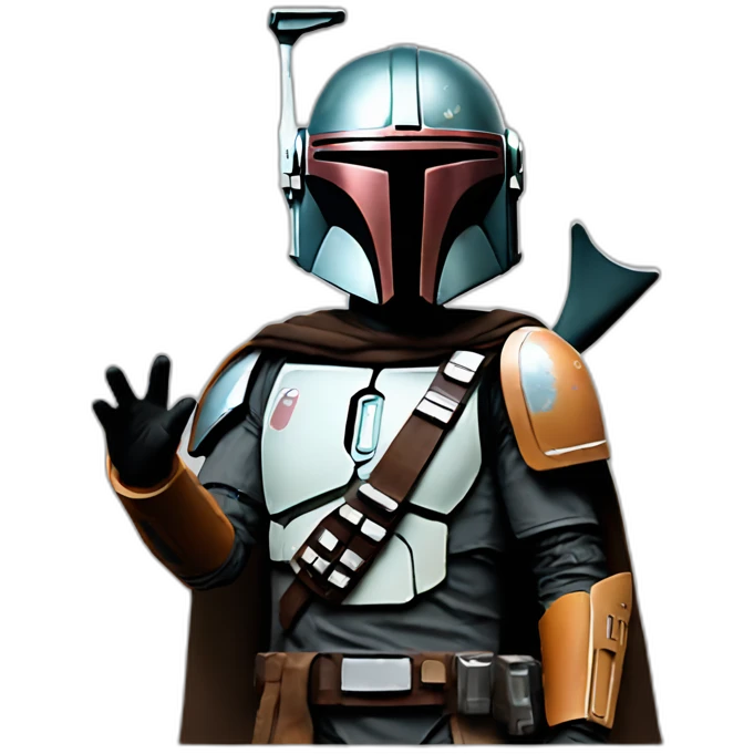 Mandalorian waving emoji