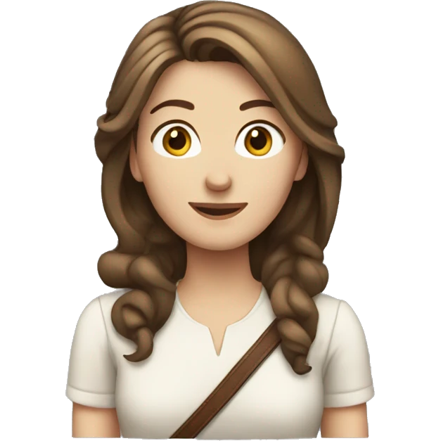 Woman with fair skin and brown hair happy equestrian  emoji