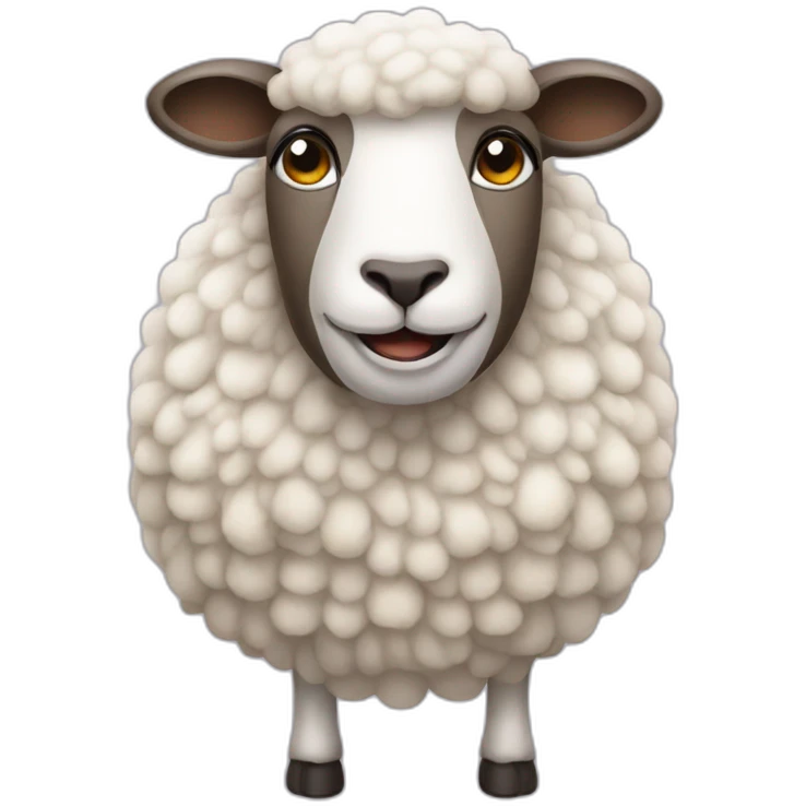 Sheep with humain face emoji