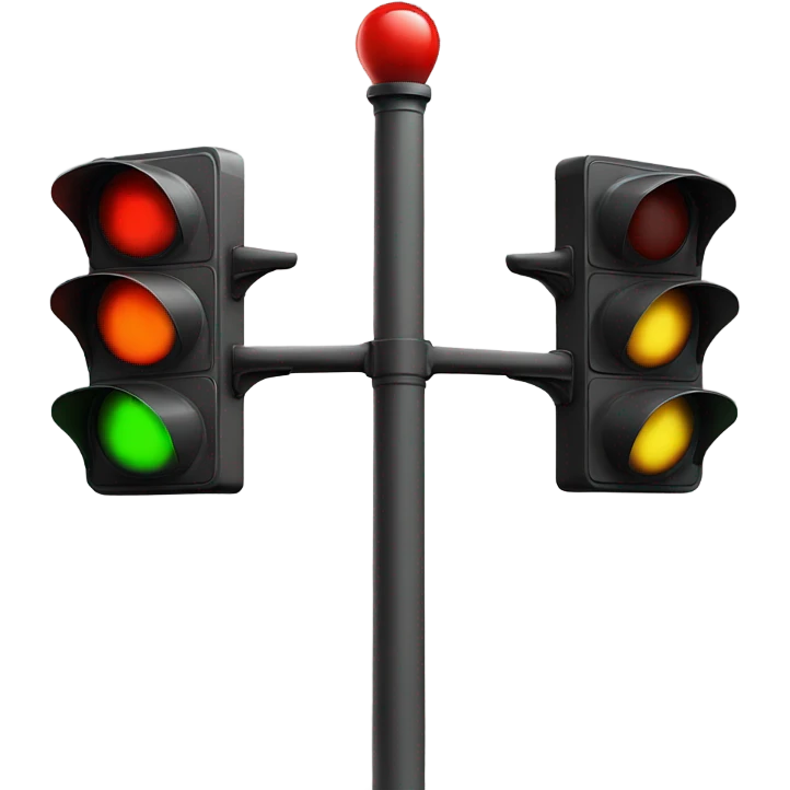 red Traffic light emoji
