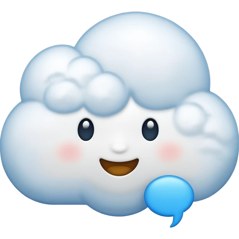 Cloud and bubble chat emoji combined ☁️💬 emoji