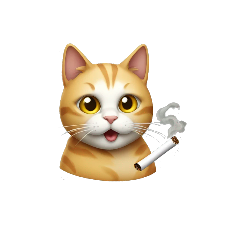 cat smoking emoji