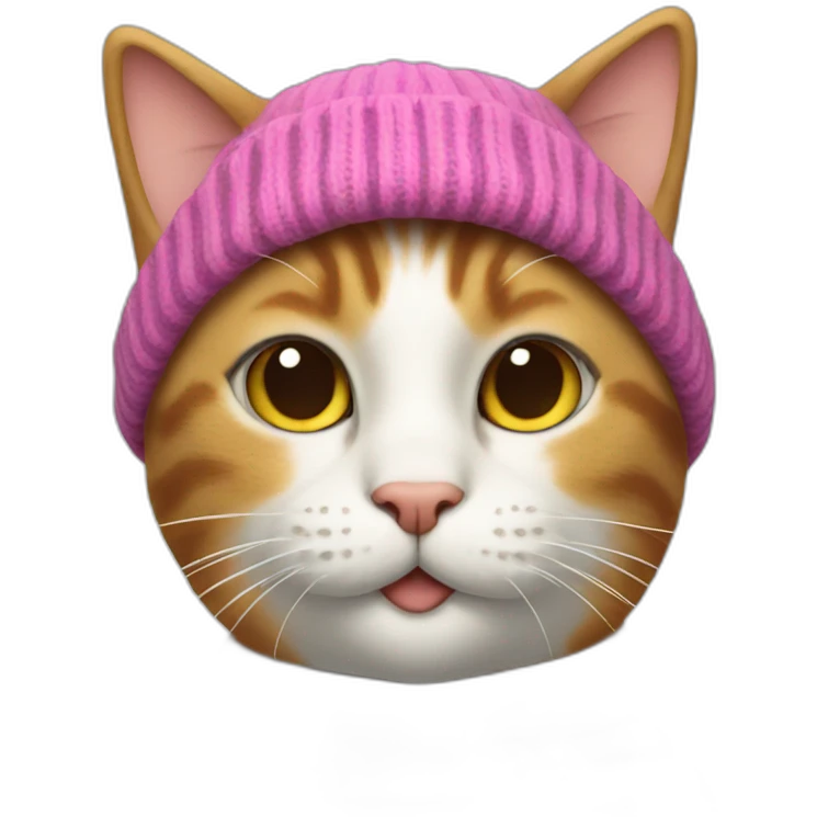 A cat showing peace sign with a cool beanie emoji