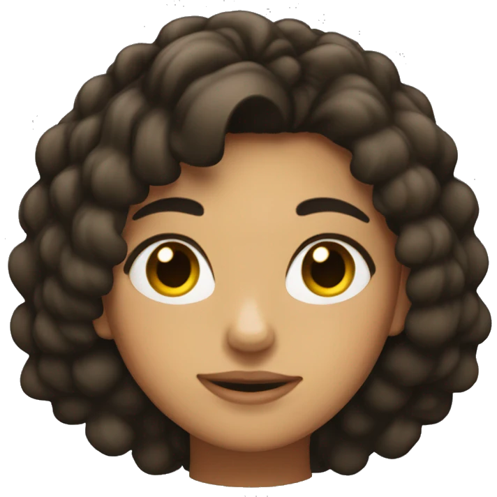 una chica durmiendo con pelo rizado negro emoji