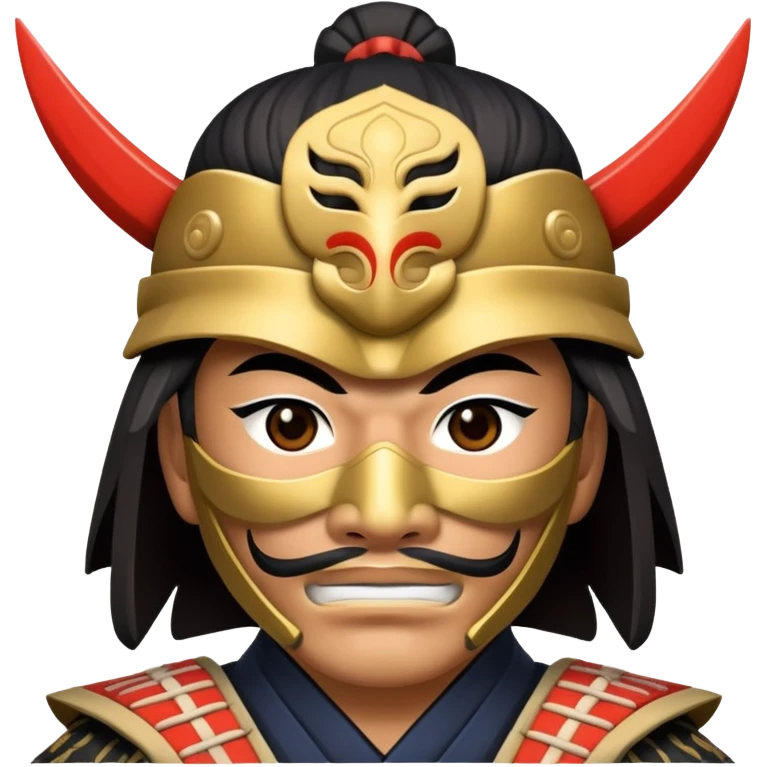 samurai wearing a traditional mask emoji