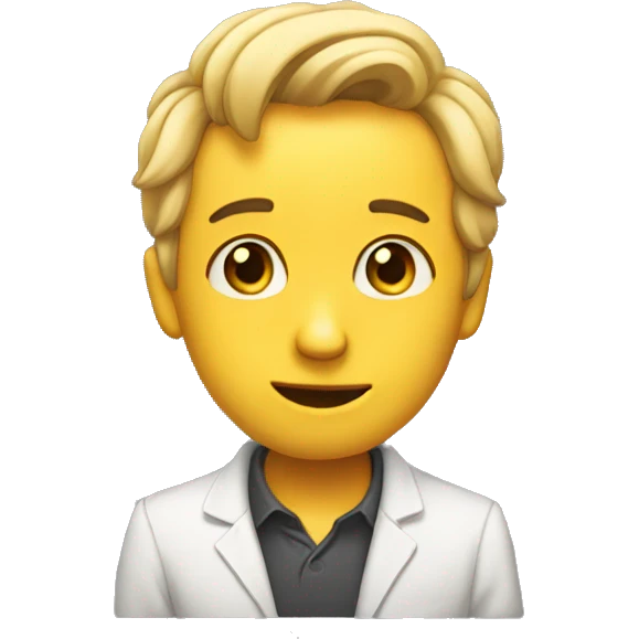An intelligent stupid Cute loving person emoji