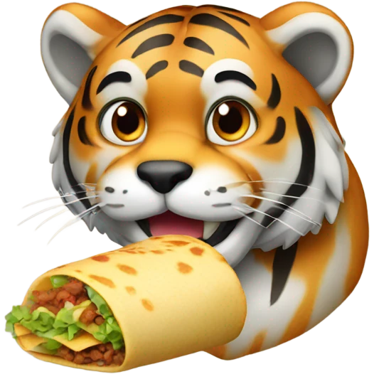 Tiger with taco emoji