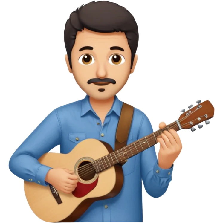 داریوش اقبالی در حال نواختن گیتار emoji