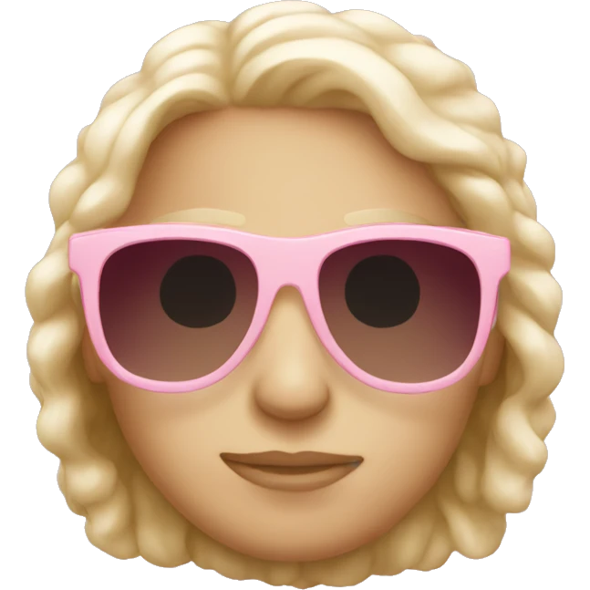 Light pink sunglasses emoji