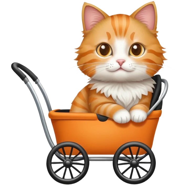 Cat in a stroller emoji