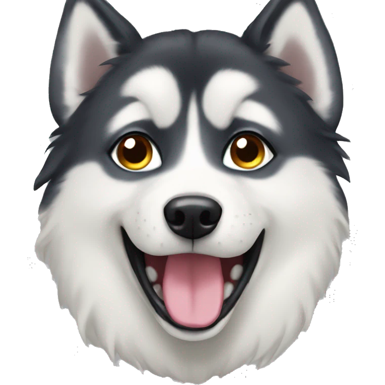 Dog husky burp rainbow  emoji