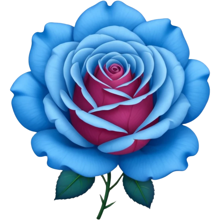 rose shape flower, no stem, now make it a vibrant blue color emoji