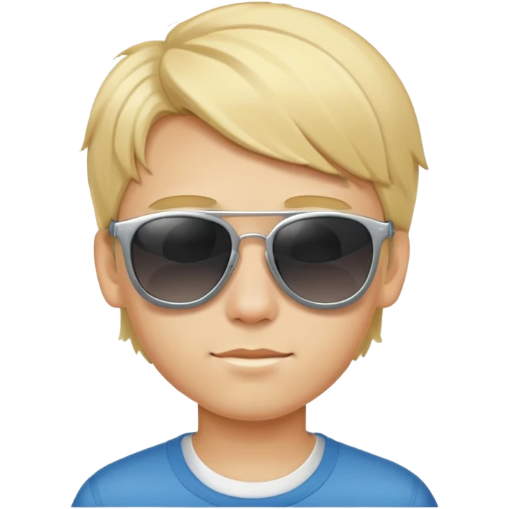 Blonde boy with cool sunglasses emoji