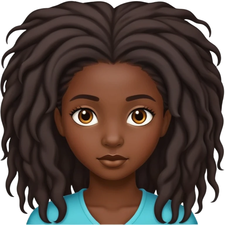 the back of african girls head emoji