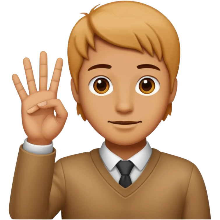 Hand emoji sign for letter D emoji