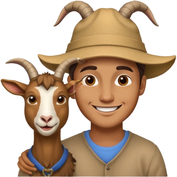 The chill guy meme but his head is a goat emoji