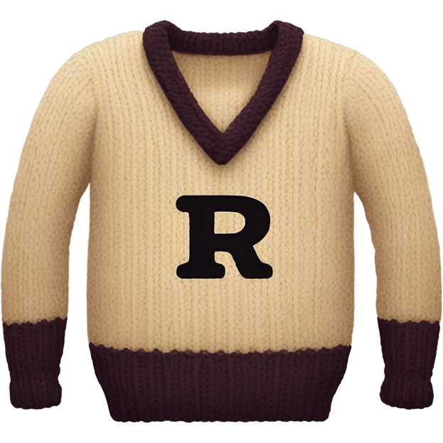 Harry Potter knitted sweater with a letter R emoji