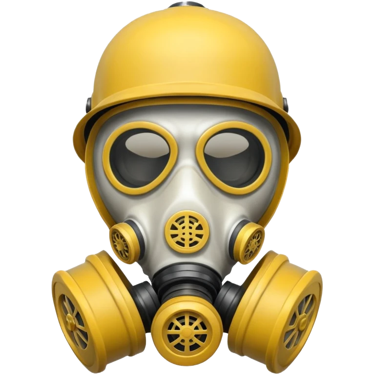 Skeleton wearing a gas mask emoji