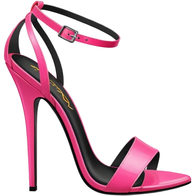 REALISTIC neon pink high heel sandals  emoji