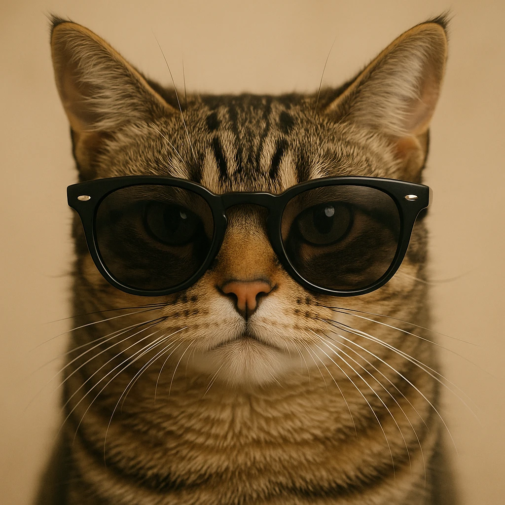 Cat wearing sunglasses emoji