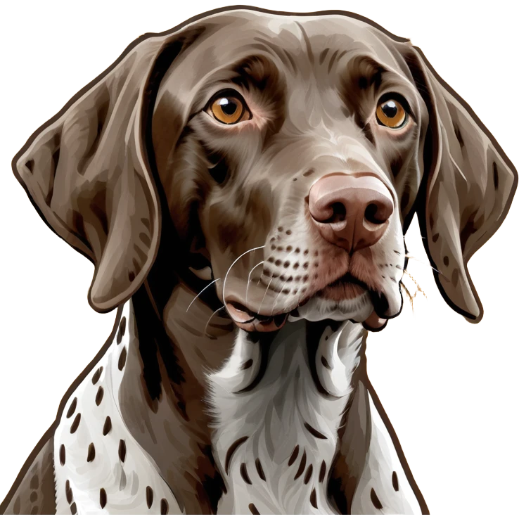 German shorthair pointer brown head emoji