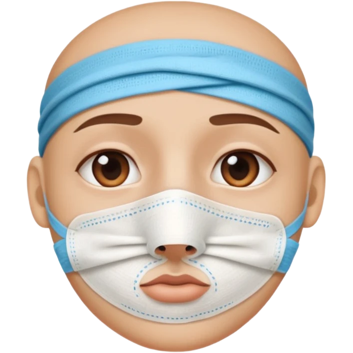 nose with a bandage on it
more closeup on the nose itself emoji