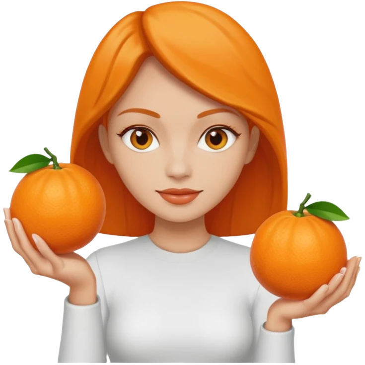 👱‍♀️🍊🍊 emoji
