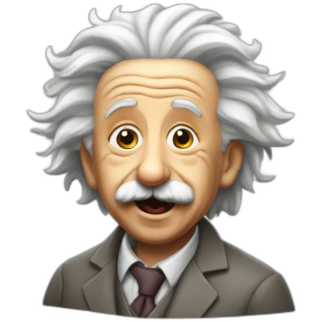einstein con la lengua afuera emoji