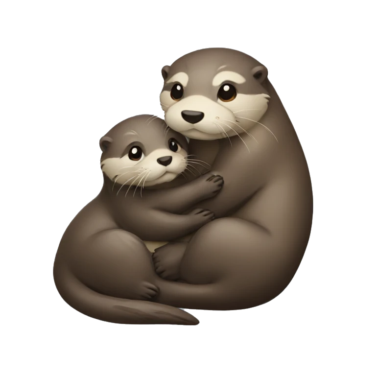 otter holding otter emoji