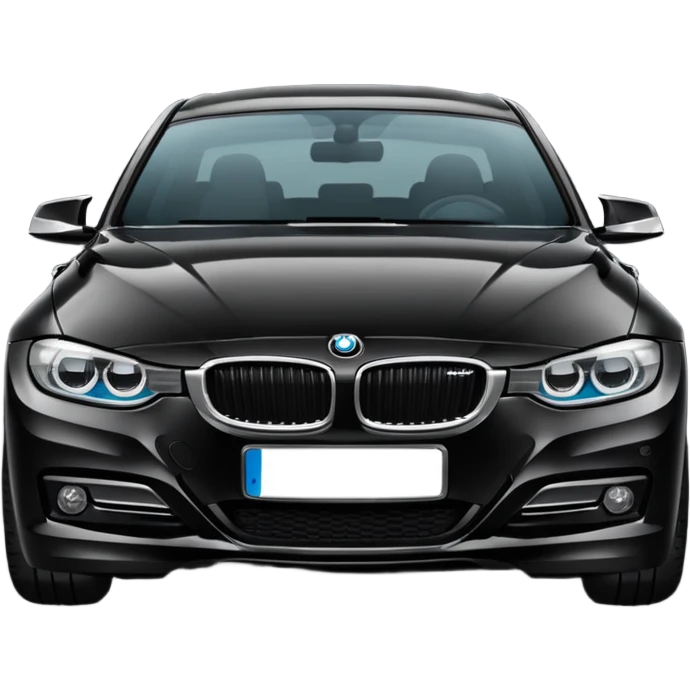 Une bmw serie 3 noir emoji