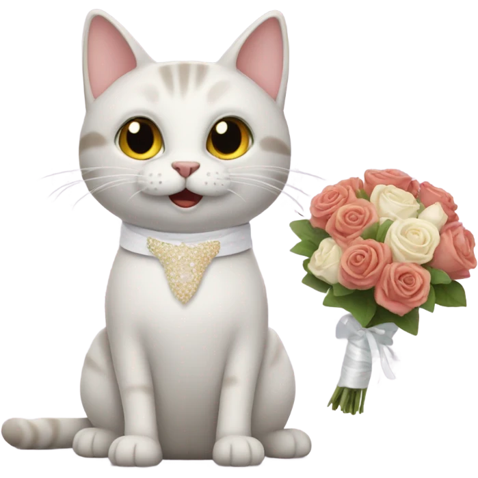 cat officiating a wedding emoji