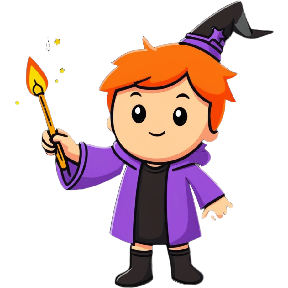 magic wand with spell emoji