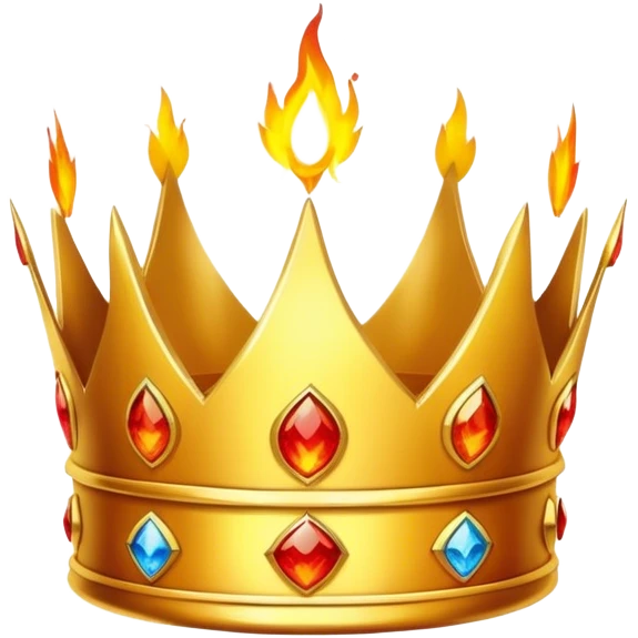 Poo crown flame emoji