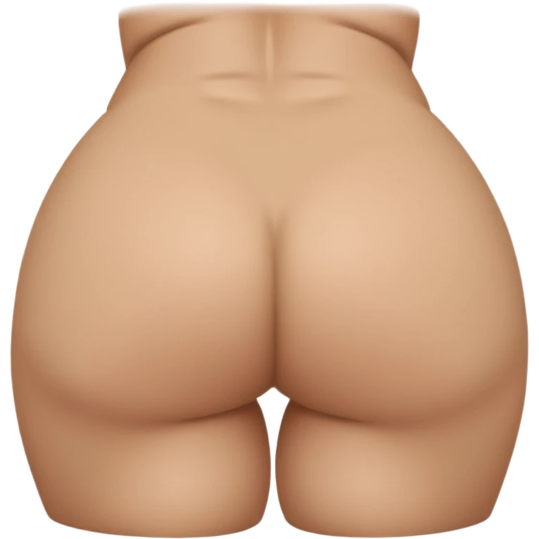 woman facing away from camera, big-round buttcheeks, butt-completely out and showing emoji
