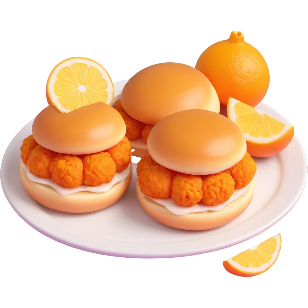 3D style pav bhaji on plate with orange-red bhaji, melting butter, two buttered pav buns, onions, lemon wedge, bright vibrant colors, soft shadows, isometric or top-down view, warm background emoji