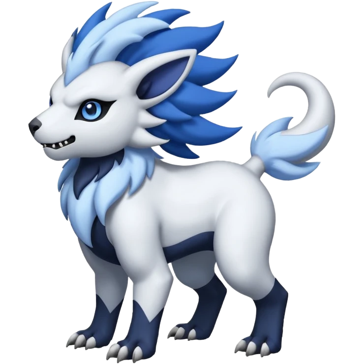 Garurumon-Absol-fusion-creature (full body emoji